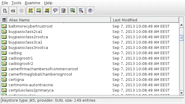 Portecle – Java keystore management
