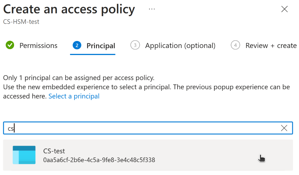 Azure - Create Acess Policy
