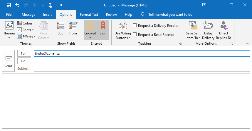 email signing in Outlook
