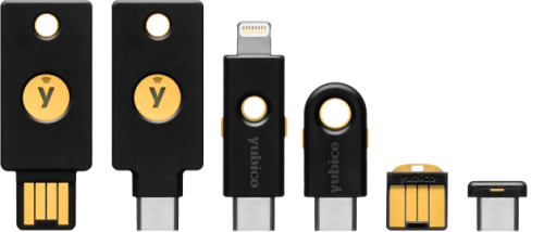 Different models of YubiKey